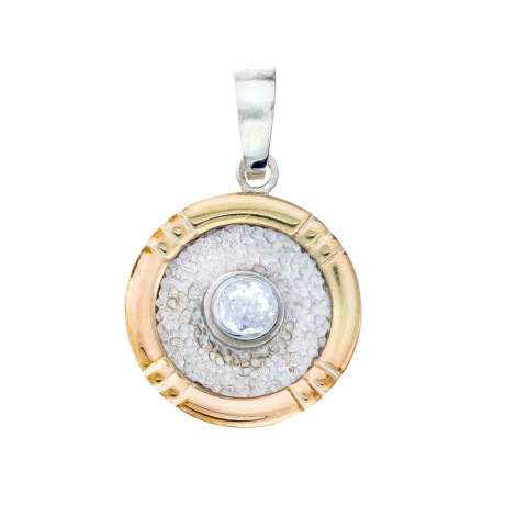Colgante de plata de 925, double y circonia Colgante de plata de 925, double y circonia