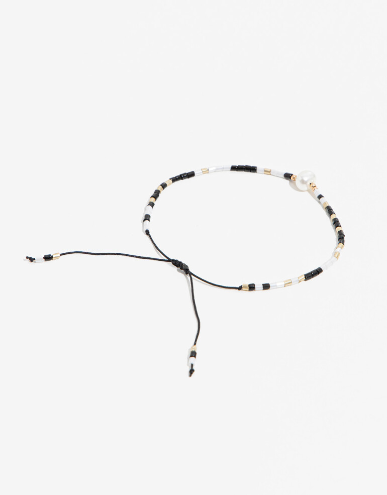 Pulseras Flexibles Canutillos Pulsera Con Beads - Combinacion Multicolor