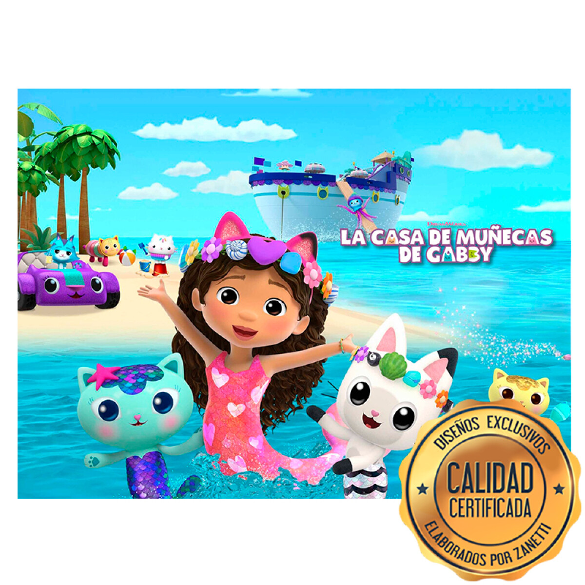 Lámina La Casa de Muñecas de Gabby - Playa Rect. 