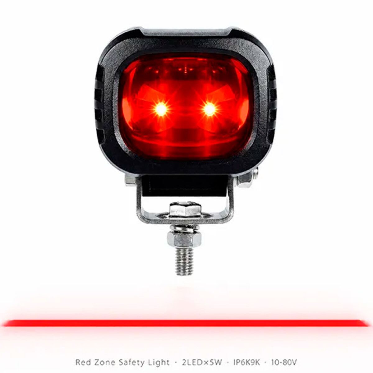 FARO LED - ZONA SEGURIDAD ROJO 10/80V ELEVADORES - 