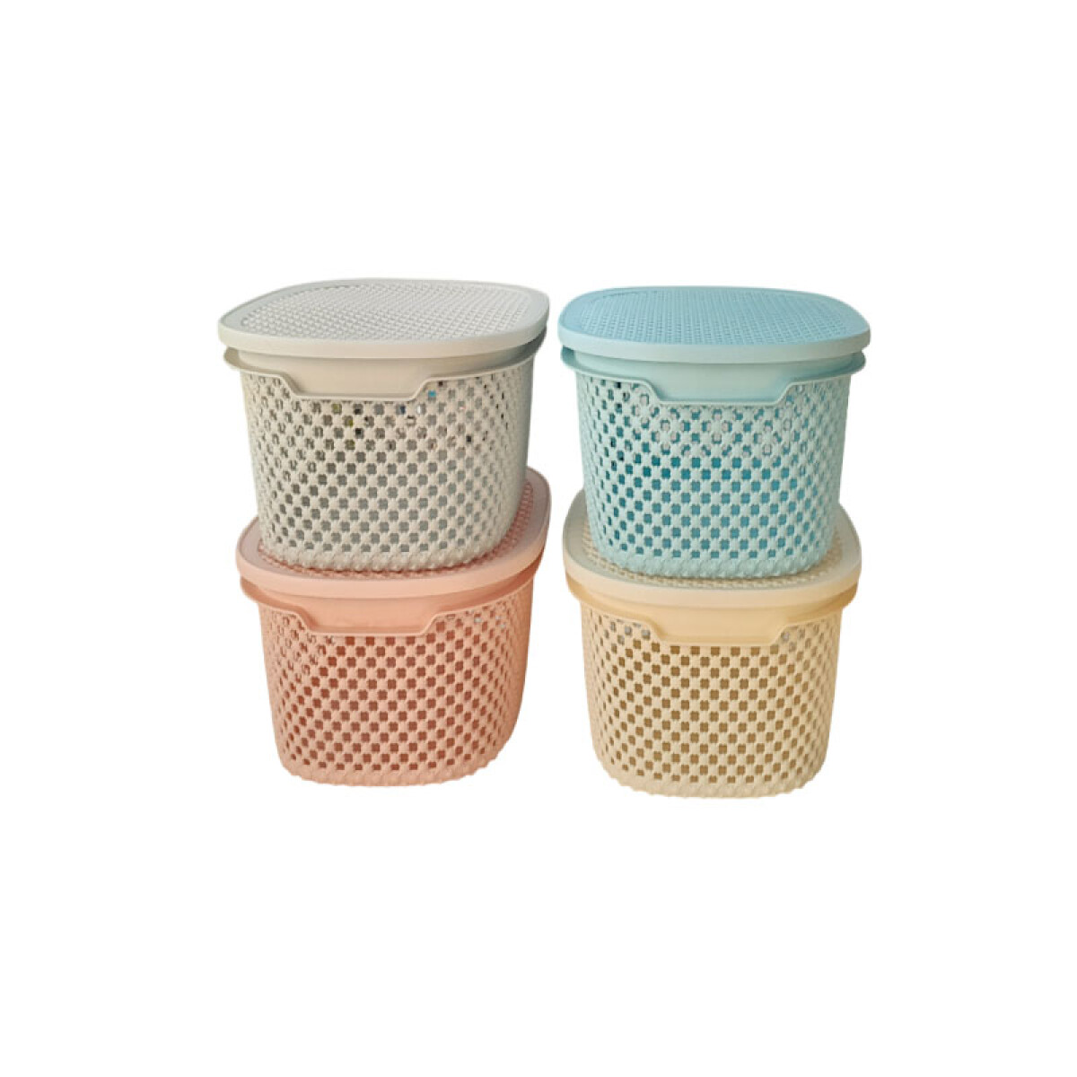 OUTLET Canasto Organizador c/tapa 29x21,5x13,5cm - Outlet Canasto Organizador C/tapa 29x21,5x13,5cm 