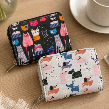 Monedero con bolsillo interno - 9x14cm Perro