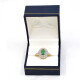 Anillo En Oro 18K, Esmeralda Y Brillantes Anillo En Oro 18K, Esmeralda Y Brillantes