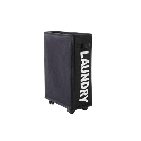 Cesto de ropa tela con rueditas Negro