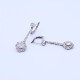 Caravanas antiguas oro 18k con brillantes. Caravanas antiguas oro 18k con brillantes.