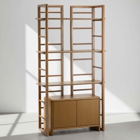 BIBLIOTECA MADERA NATURAL-BEIGE CAPELLA