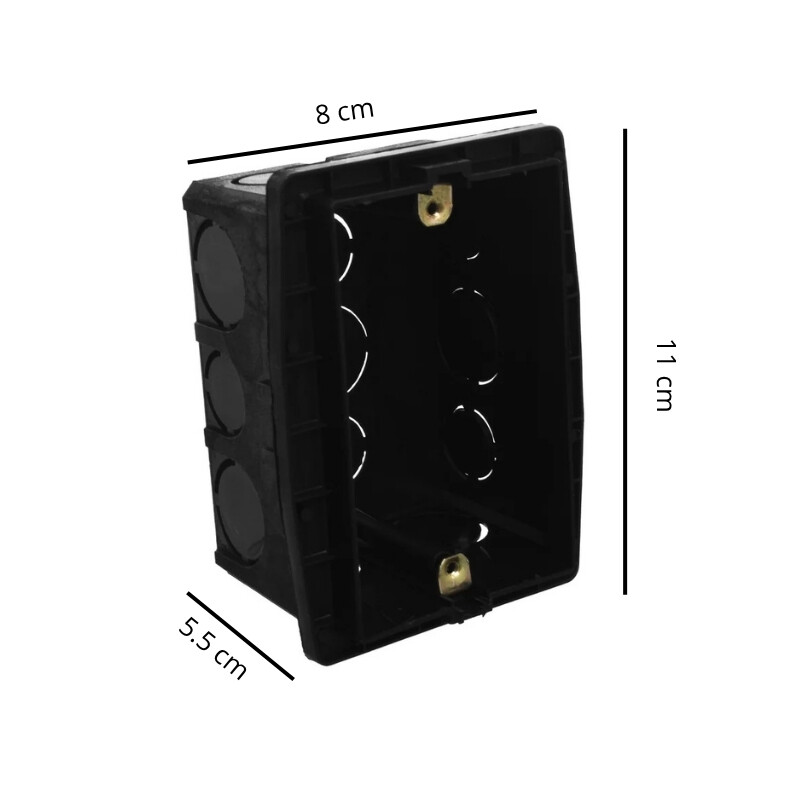 CAJA HONDA 3 MODULOS Caja Honda 3 Módulos con Grampa Metálica Negro