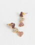 Aros Colgantes Largos Con strass Aros Colgantes Largos Con Strass - Dorado