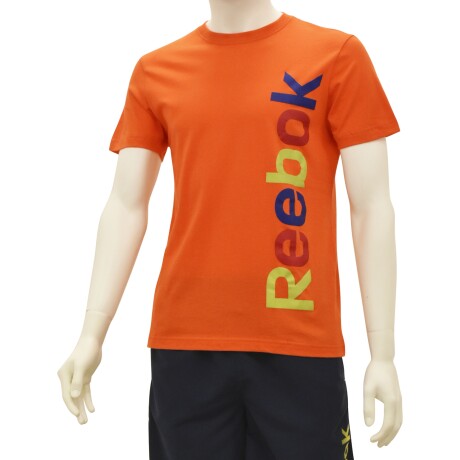 Remera Reebok B RBK GR Deportiva Casual Para Niños y Jóvenes Naranja