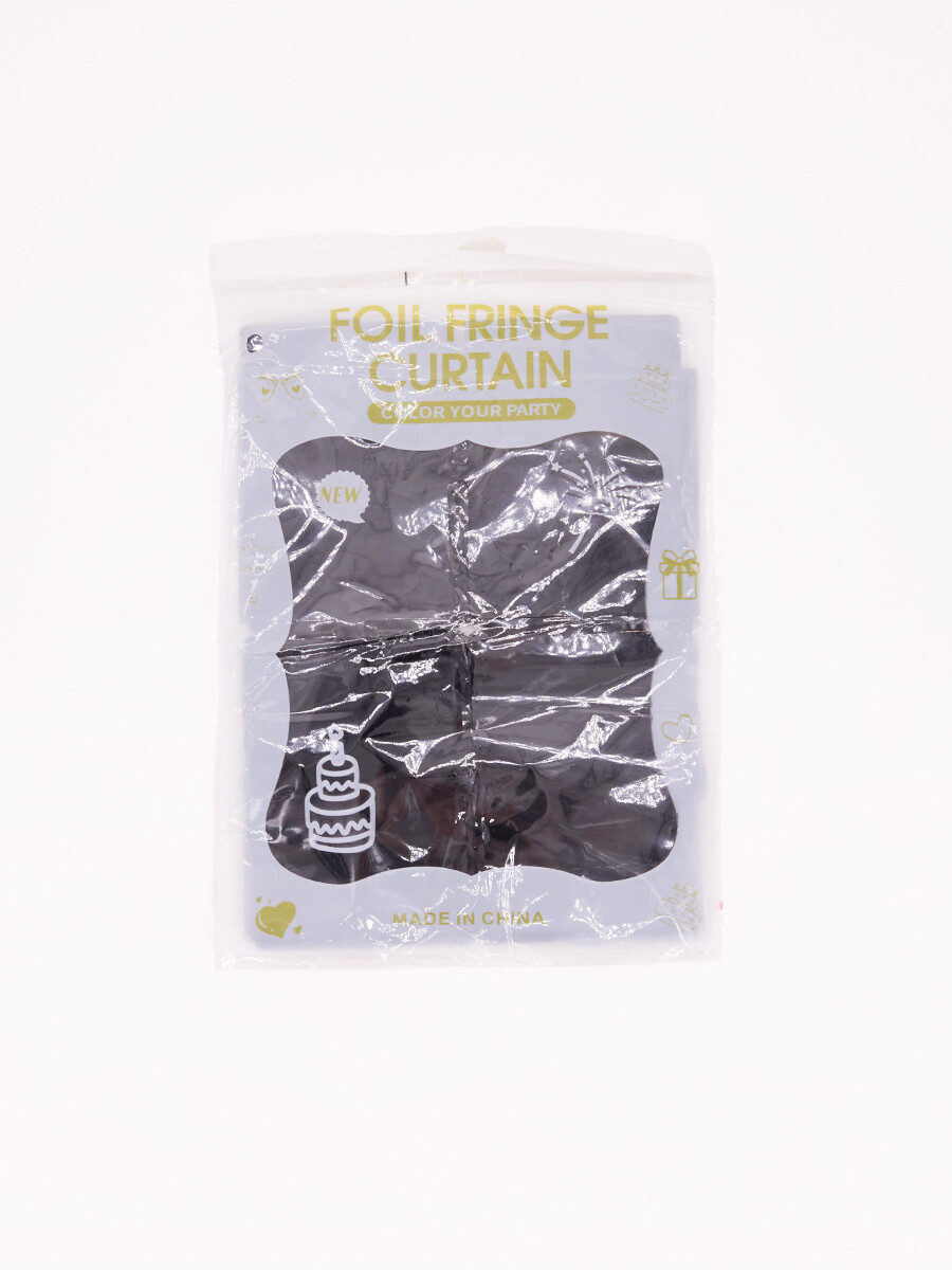 CORTINA METALIZADA NEGRA - NEGRO 