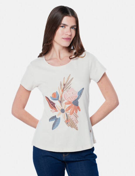 REMERA ESTAMPADA Beige