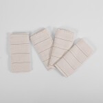 Set x4 Servilletas 50x50 con Flecos Laos Rayitas Beige