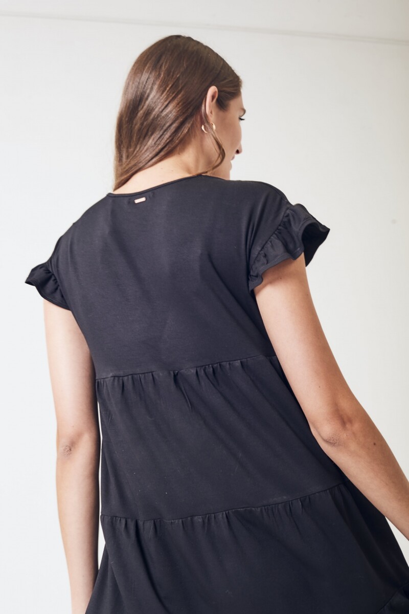 Vestido Volados Negro