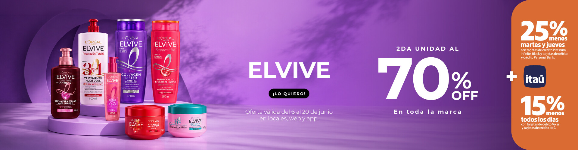 Elvive 2da al 70%