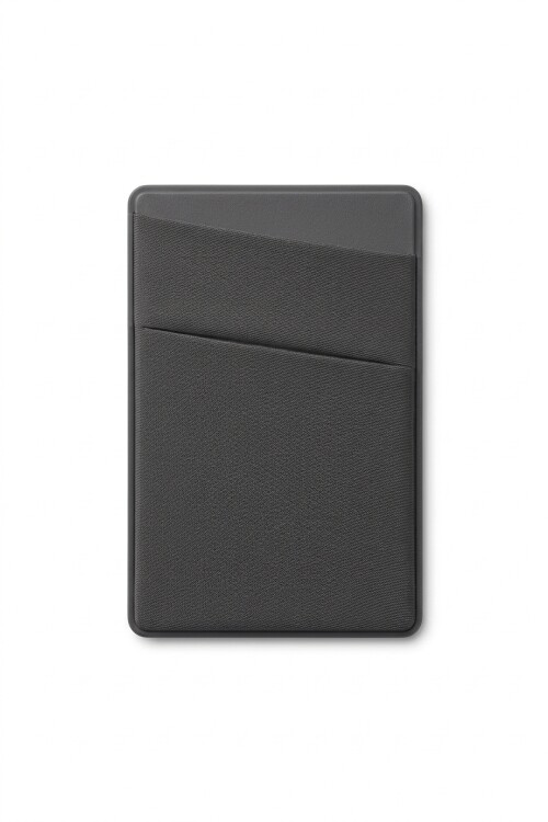 Tarjetero adhesivo lycra gris