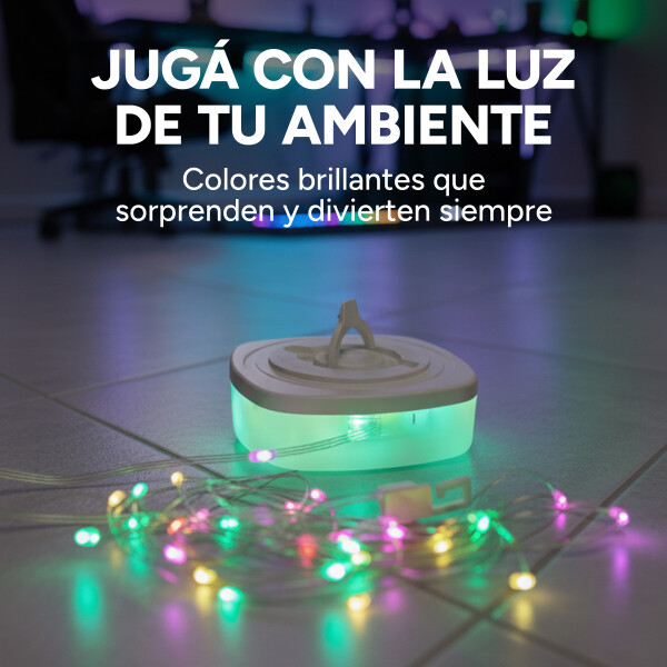 Cinta Tira Luz Led RGB Retráctil 5 Mts Bluetooth Recargable Color Blanco