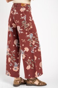 Jean Wide Leg Print Print