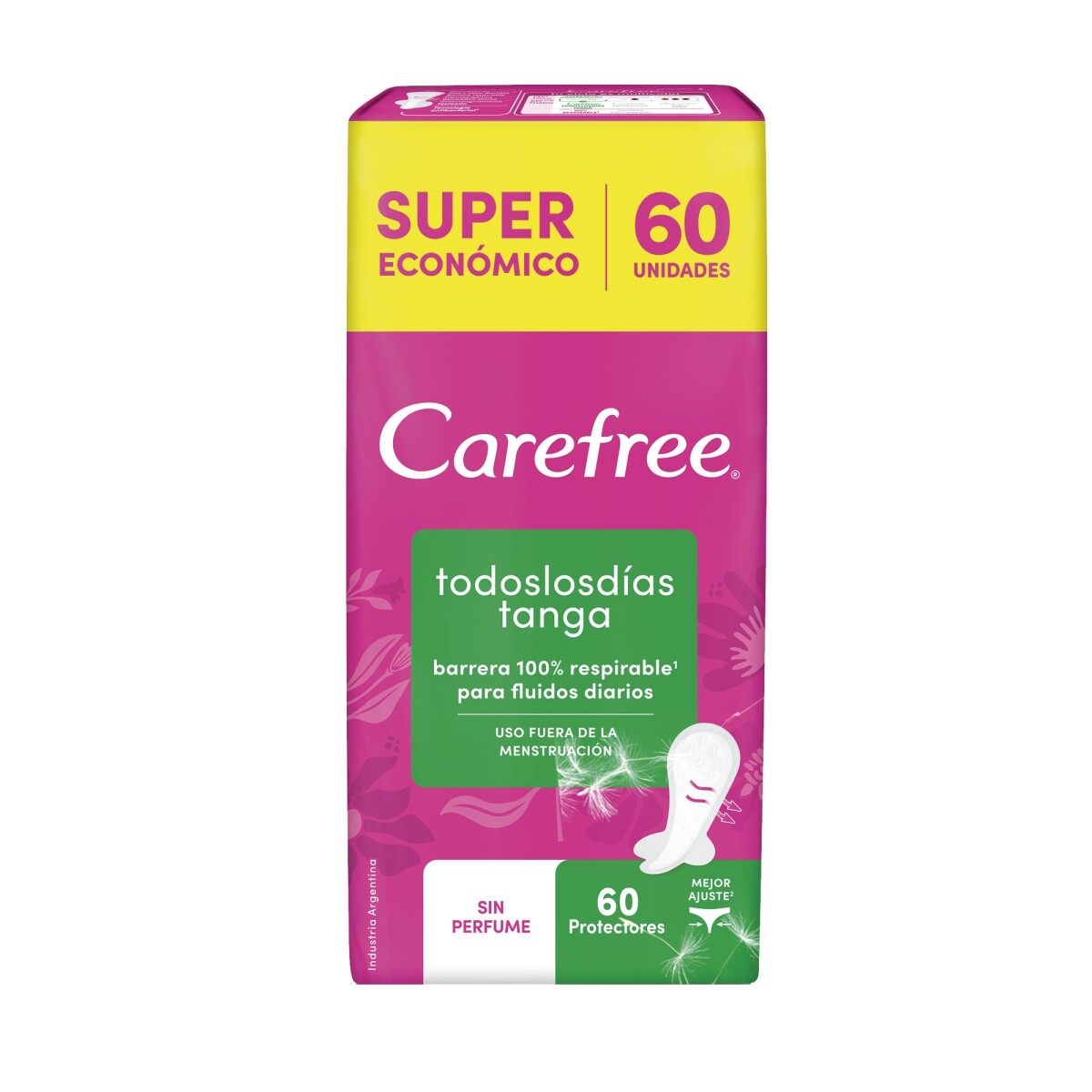 Protectores Diarios Carefree Todos Los Dias Tanga 60 Uds. 