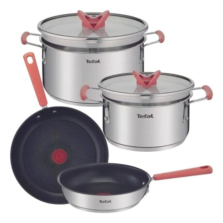Bateria de cocina Tefal Optispace 6 piezas | Acero inoxidable. Bateria de cocina Tefal Optispace 6 piezas | Acero inoxidable.