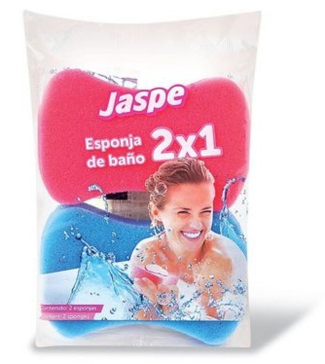 ESPONJA DE BAÑO JASPE 2X1 UNID 