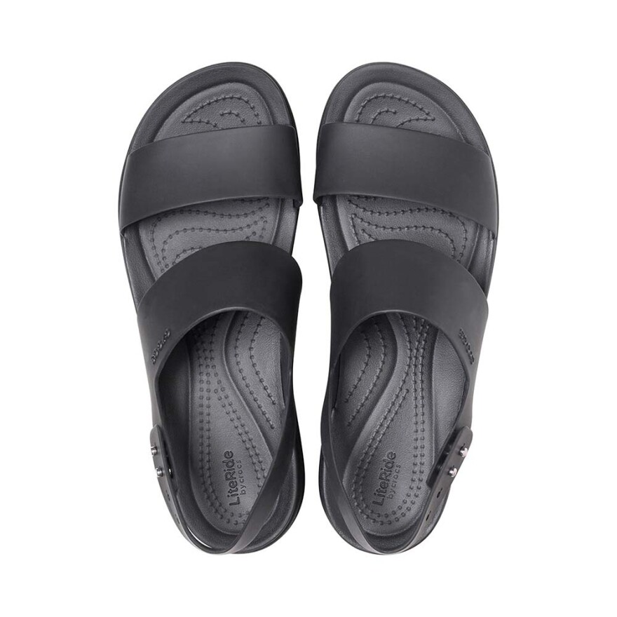 Sandalias Crocs Brooklyn Low Wedge - Mujer Black/black