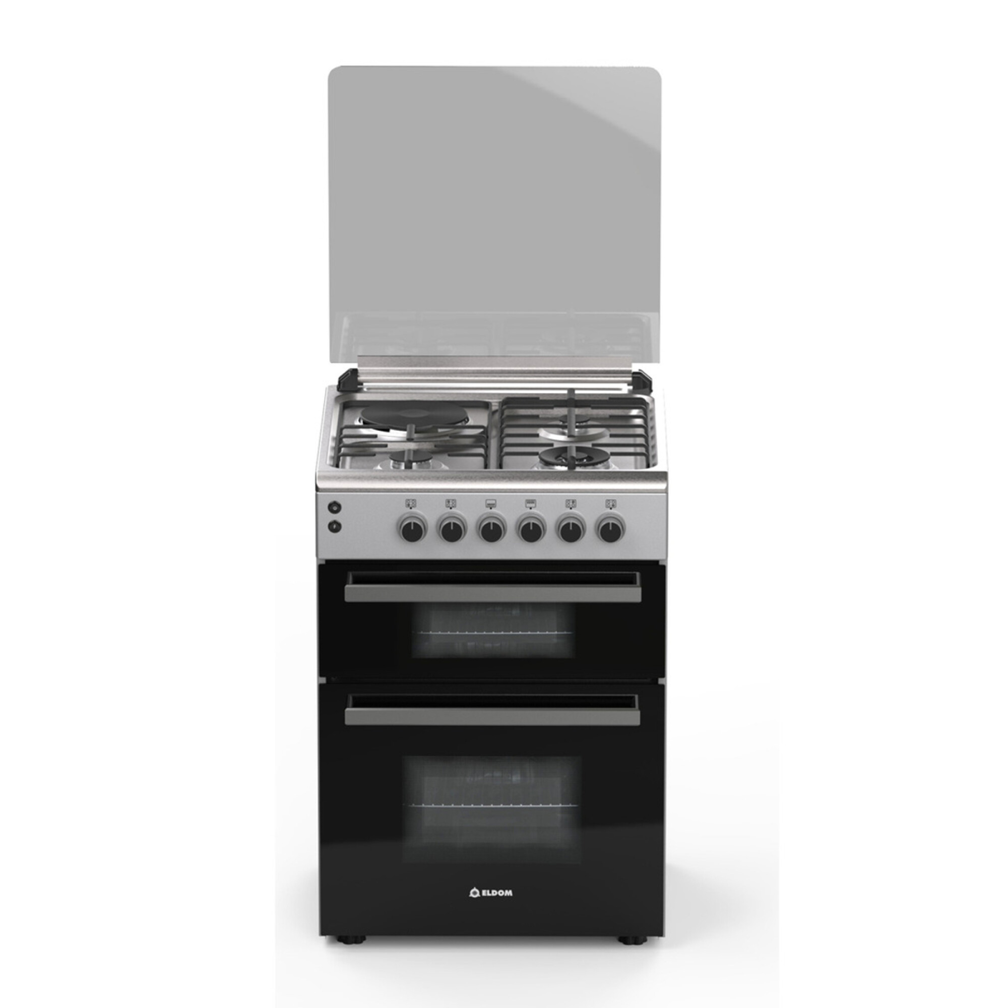 Cocina Combinada Eldom Verona Doble Horno 3h + 1 Disco Inox — La Tentación