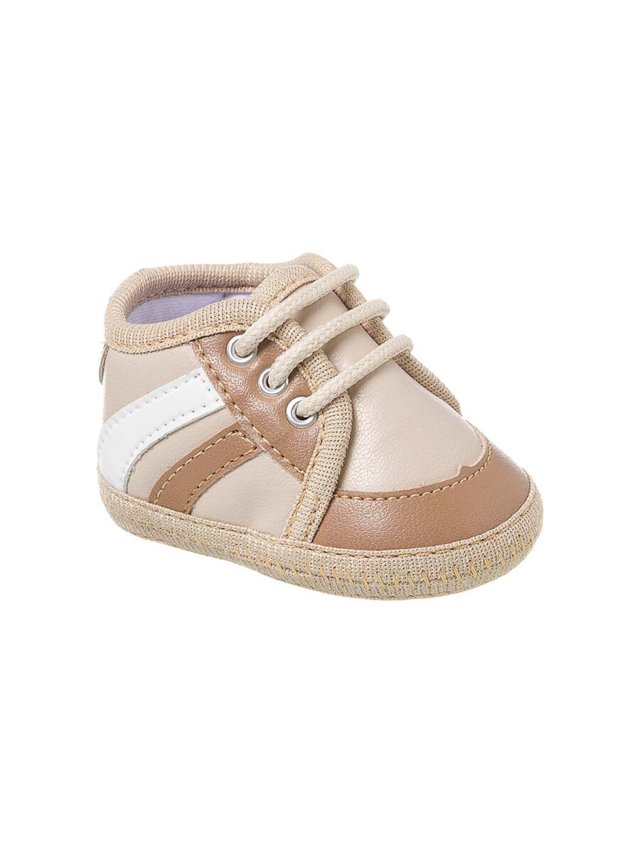 Tenis Acordonado Bebe - Marron / Beige 