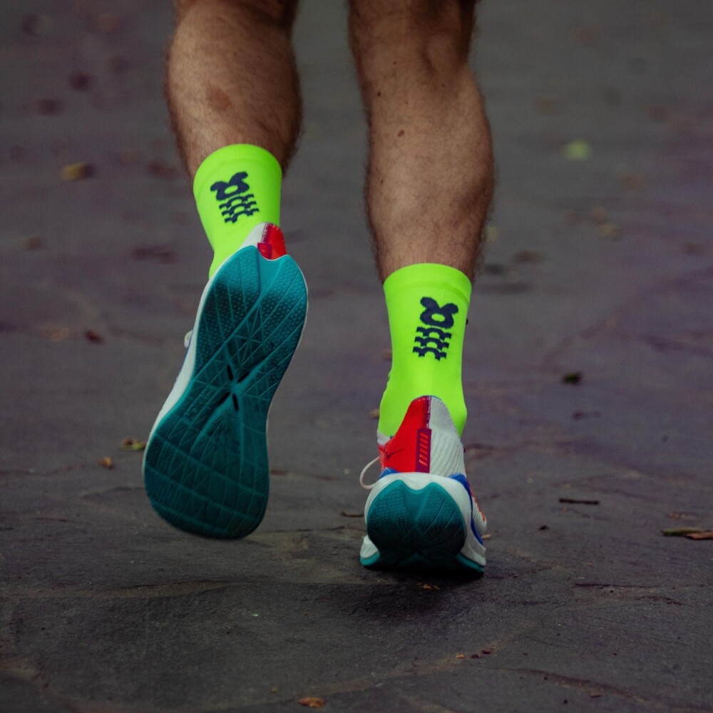 Medias Running Bh N&R Unisex Amarillo