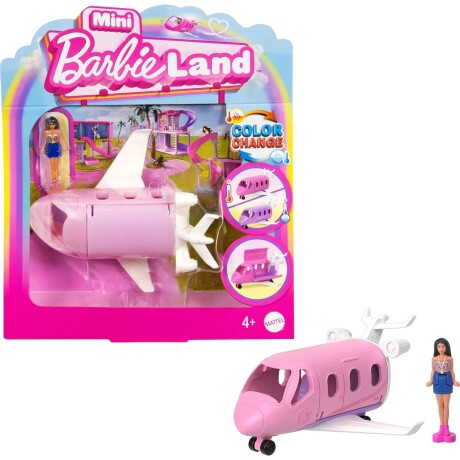 Set Barbie Mini Barbieland Vehículos Avion Color Change 001