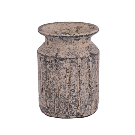 JARRÓN DECORATIVO LEO TERRACOTA NATURAL-BEIGE GRIS/NATURAL