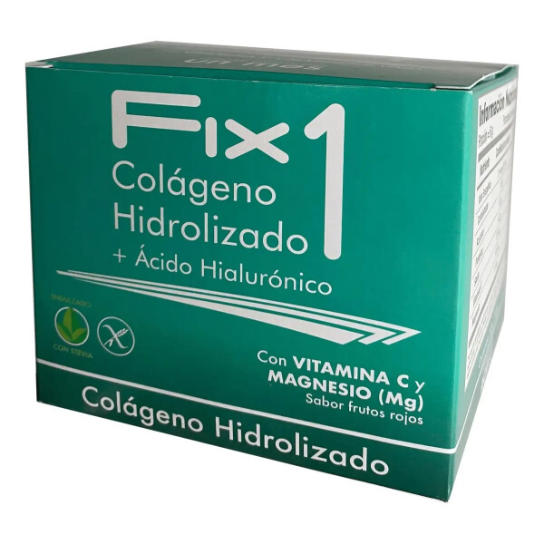 FIX1 Colágeno Hidrolizado | Con Ácido Hialurónico, Magnesio y Vitamina C | 200 g FIX1 Colágeno Hidrolizado | Con Ácido Hialurónico, Magnesio y Vitamina C | 200 g