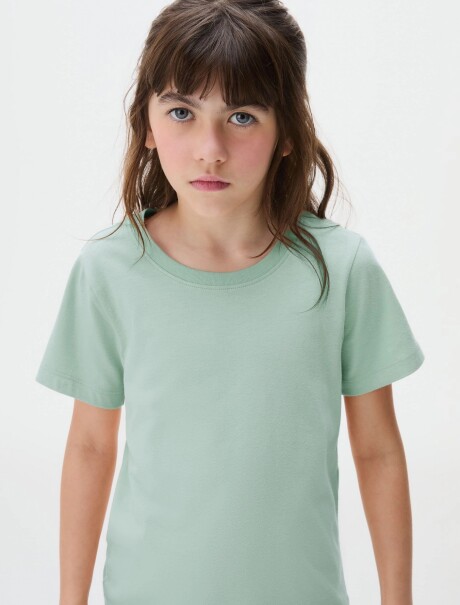 CAMISETA BÁSICA INFANTIL VERDE
