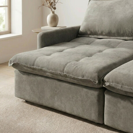 Sofá Cama Oliver - Tela Microfibra 12075 (Salvia)