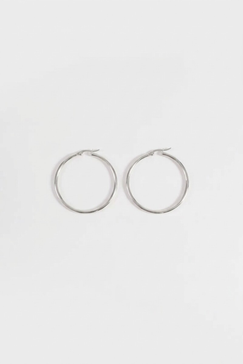 Aros acero extra large plateado