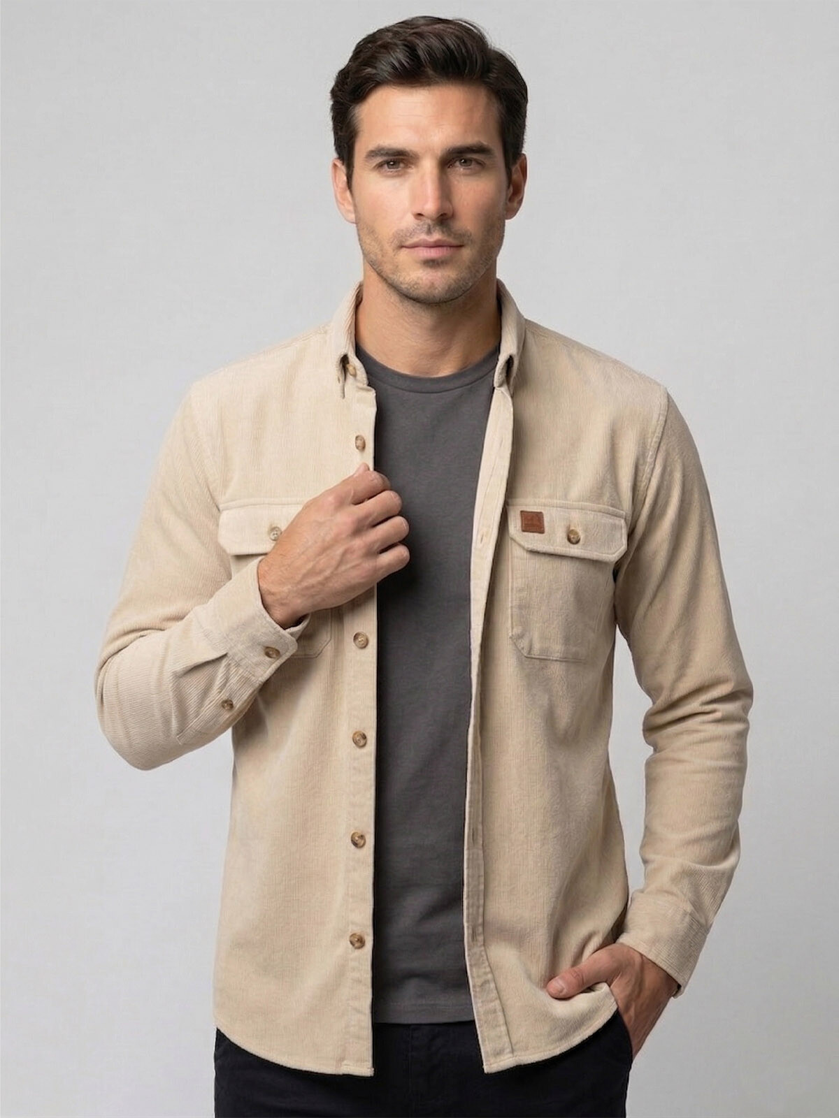 CAMISACO DE PANA BEIGE
