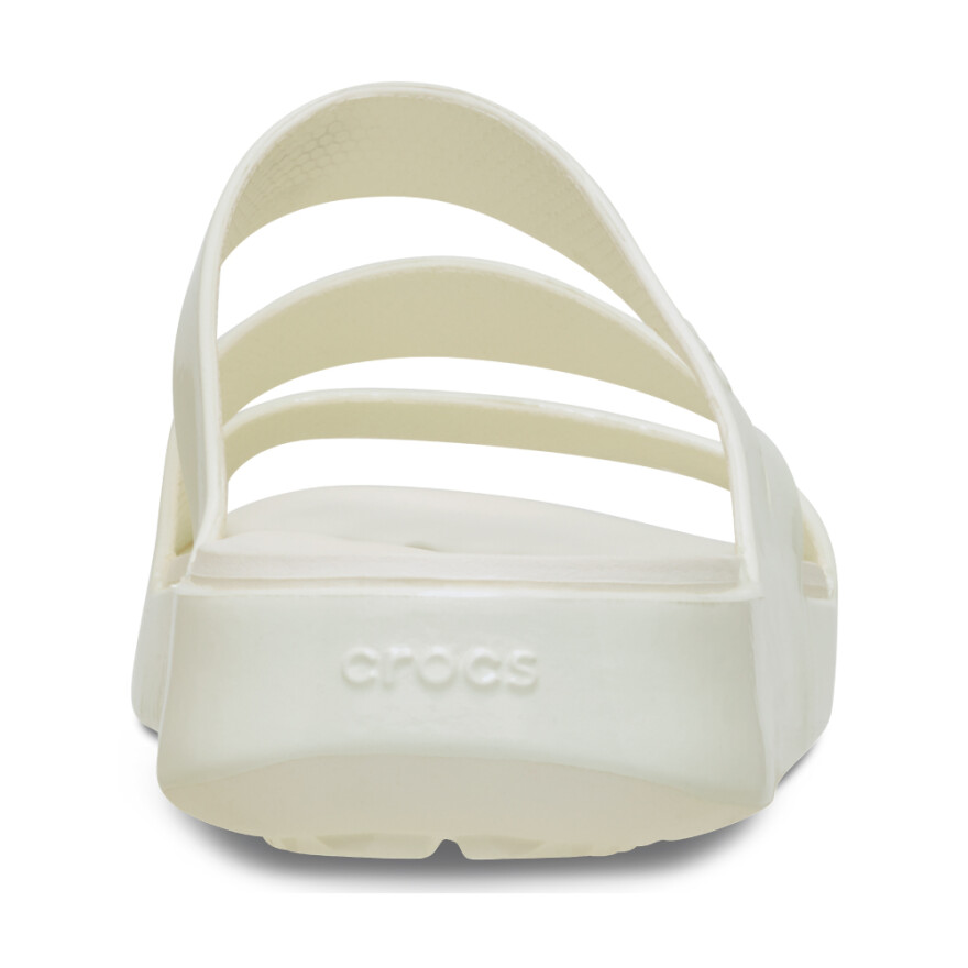 Sandalias Crocs Getaway Patent Strappy - Mujer Chalk