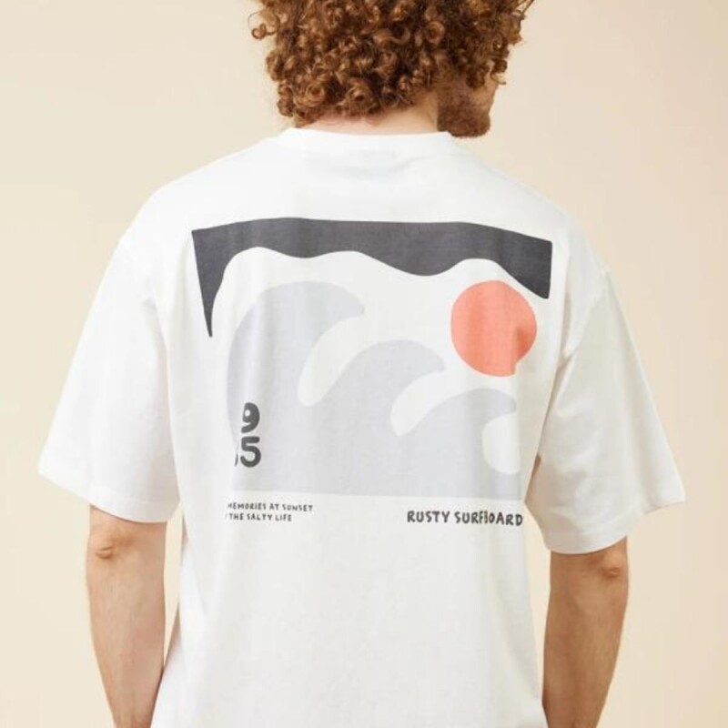 Remera Hombre M/C Alg.C/Estam.E/Espal. Rusty Blanco
