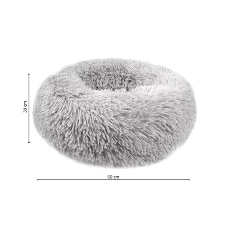 Cama tipo dona para Perro/Gato 60 cm Gris