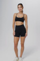 Short Seamless Scrunch Short 4 Mujer Black/Classic White Fabletics