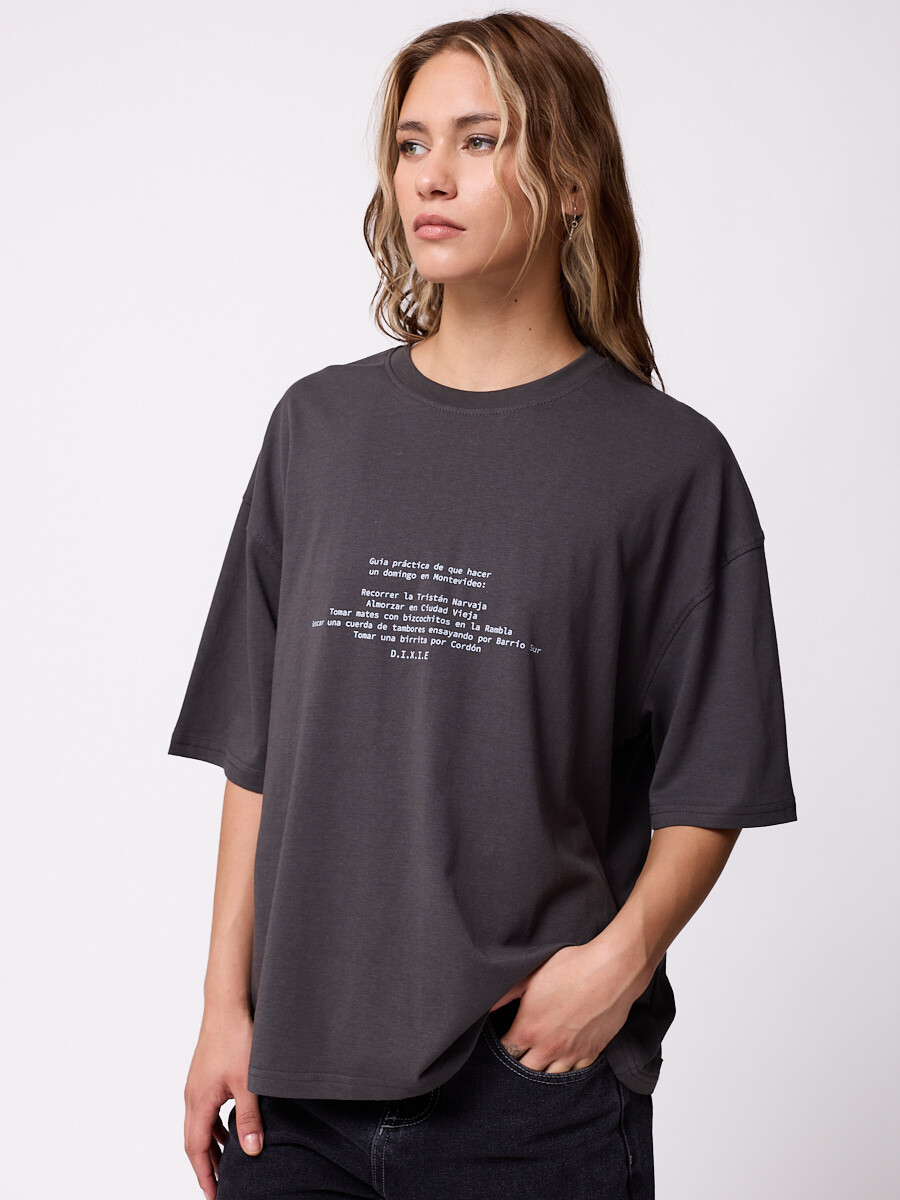 T-SHIRT SEPTI DIXIE Gris Oscuro