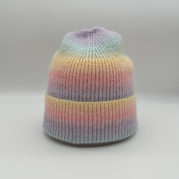 Gorro de lana degradé naranja