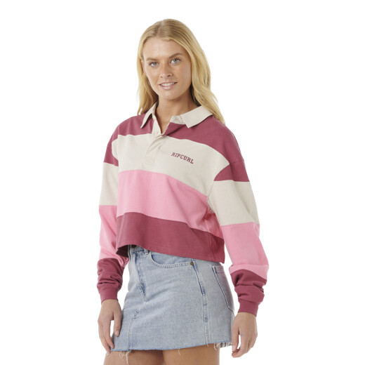Buzo Rip Curl Keepsakes Rugby Top - Rosa Buzo Rip Curl Keepsakes Rugby Top - Rosa