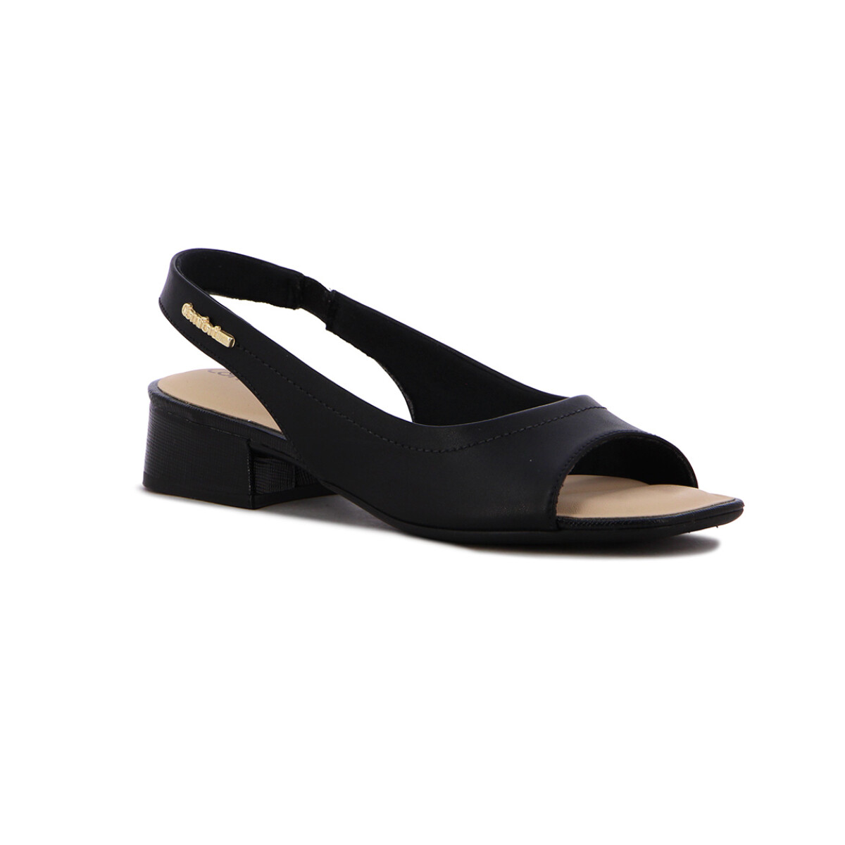 Sandalia Mujer Comfortflex Taco Bajo - Negro 