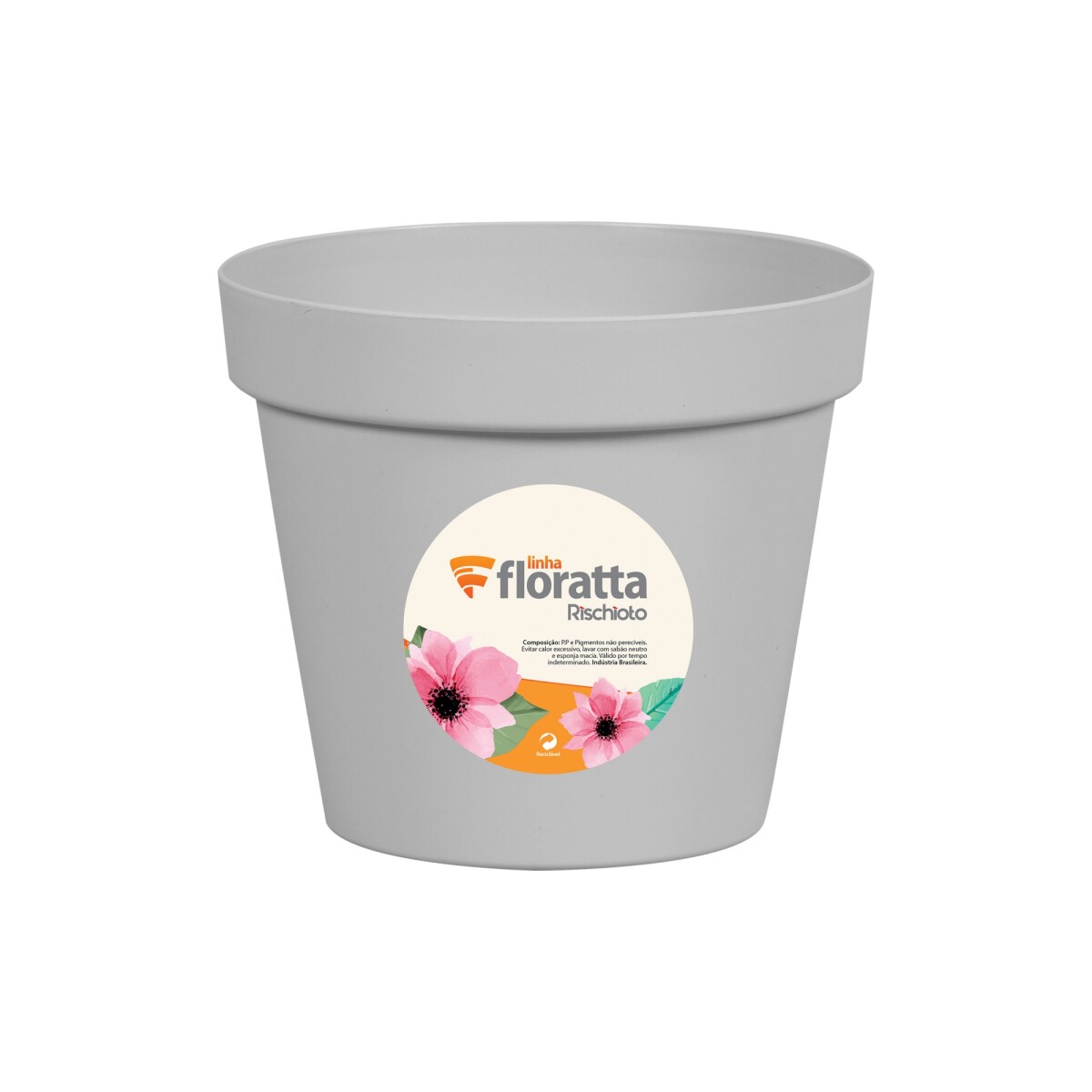 MACETA REDONDA FLORATTA 16,5 LITROS GRIS REF 8502 ARE - GRIS 