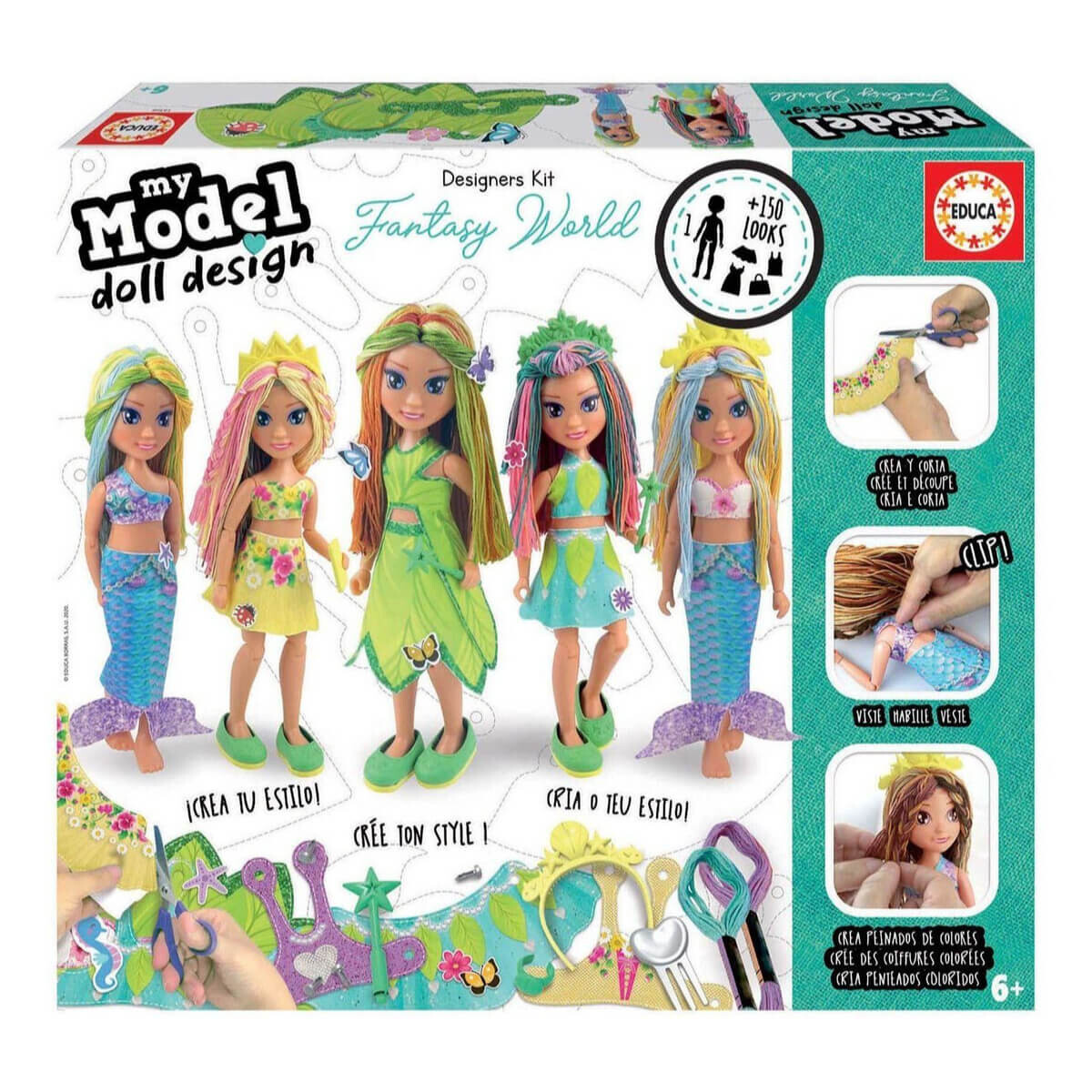 Juego My Model Doll Design Mundo Fantasía Diseña Ropa Educa 