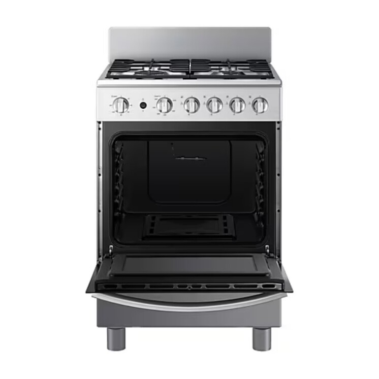 Cocina a Gas Samsung NX4000BM 4 Hornallas con Quemador Rápido Silver