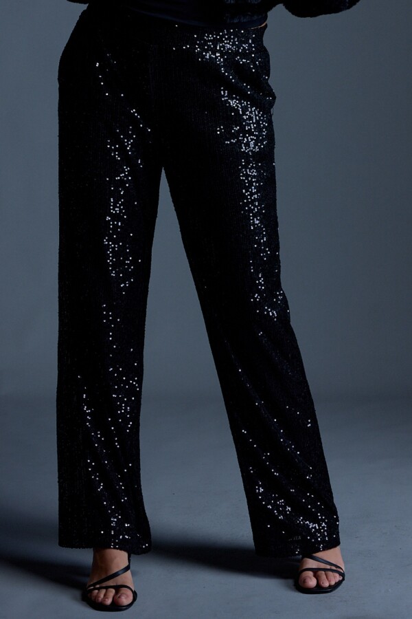 Pantalon Lentejuelas NEGRO