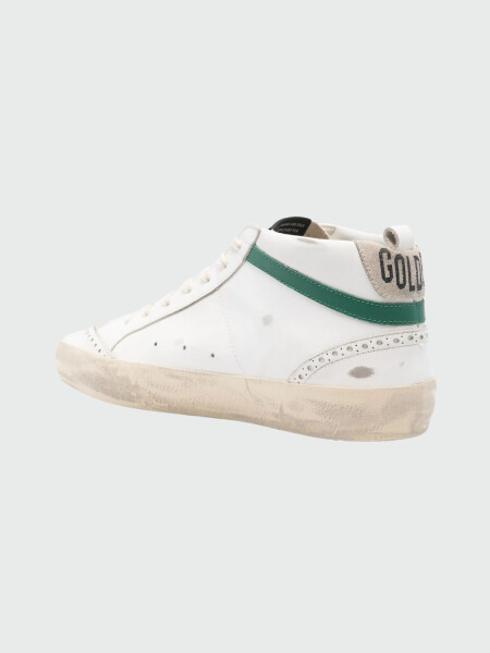 Golden Goose-Botines de cuero, Mid Star Blanco