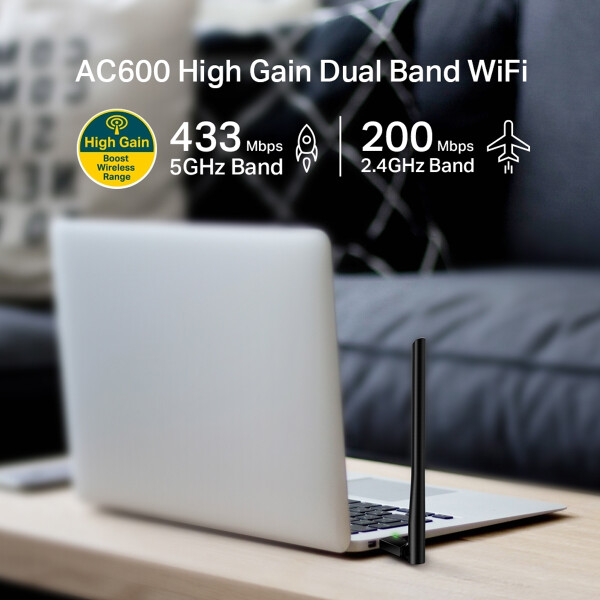 Adaptador Wifi Tp Link Ac600 T2u Plus ADAPTADOR USB TP LINK AC600 T2U PLUS