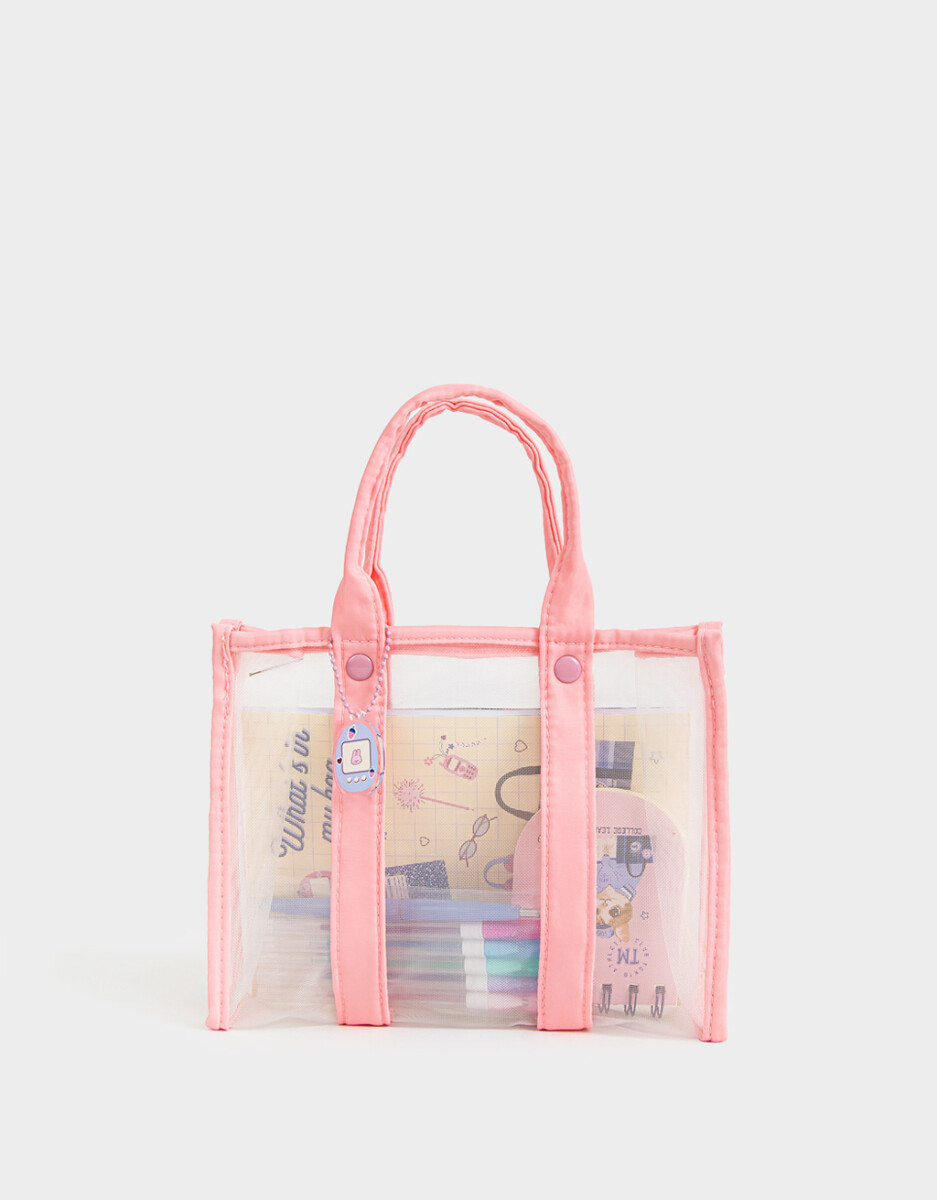 Set De Librería En Cartera De Mesh 